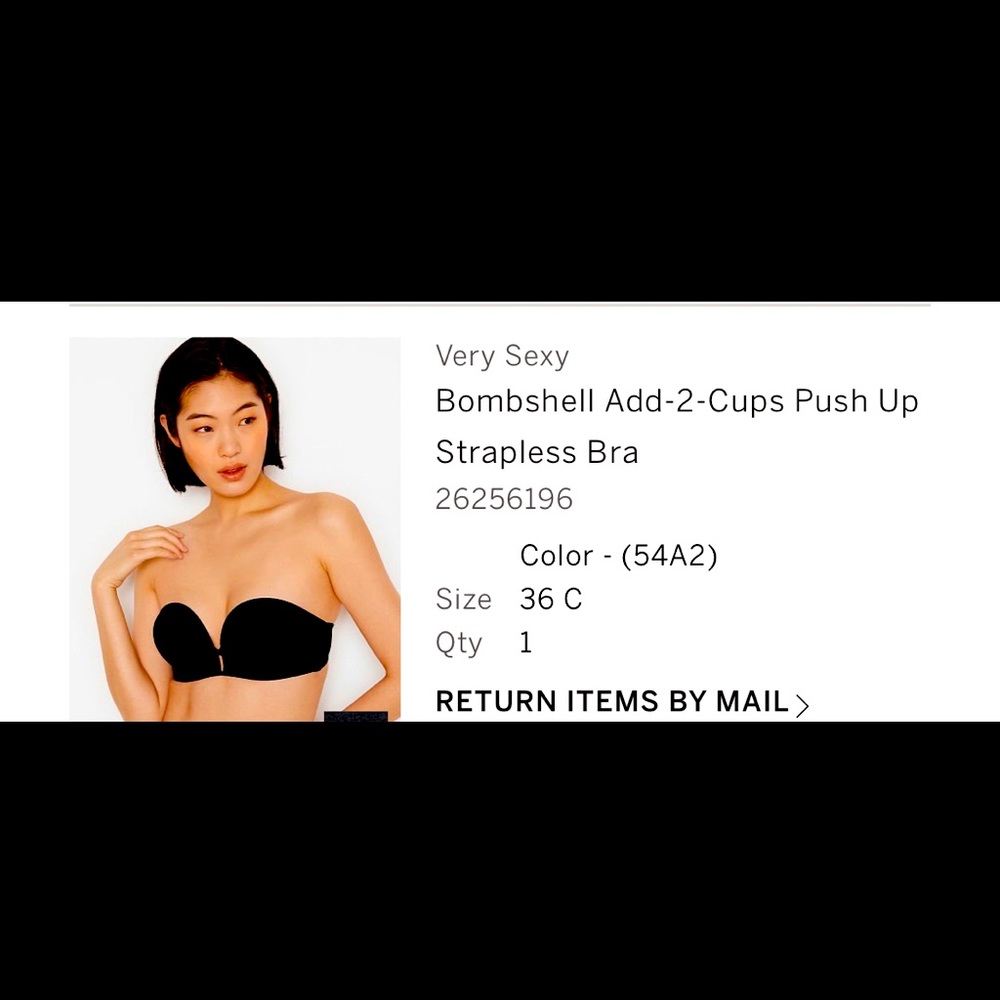 Victorias Secret Bombshell add 2 cup sizes adjustable straps bra